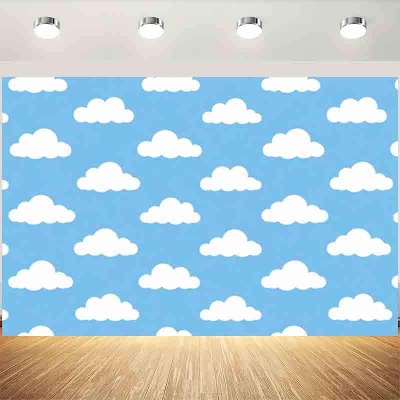 Portrait Photography With Lighting - Cartoon Simple Blue Sky White Cloud