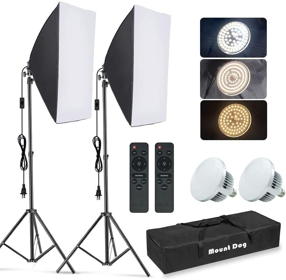 Portrait Photography With Lighting - Photography Softbox Lighting Kit, 2-Pack 19.7