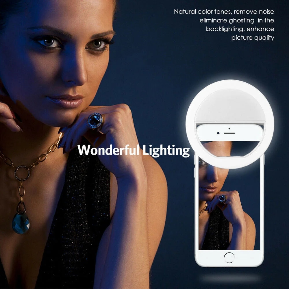 USB Rechargeable LED Selfie Ri - Photography Lighting Studio recension och pris