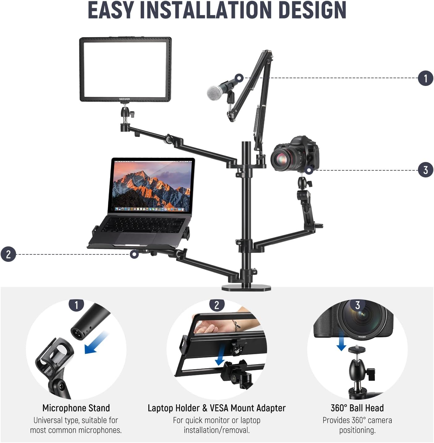 Desk Mount Overhead Camera Rig - Photography Lighting Online recension och pris