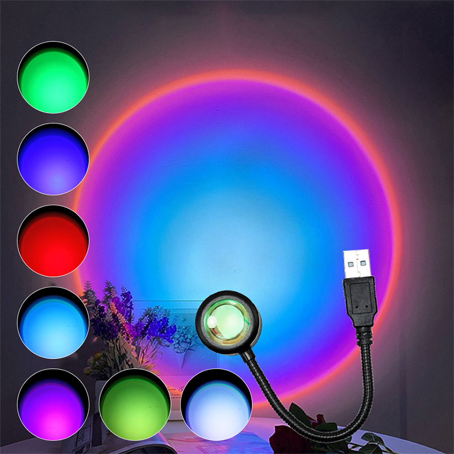 USB LED Sunset Lamp Projector  - Photography Lighting Wall recension och pris