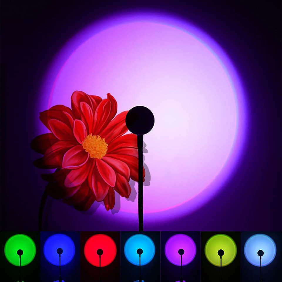1x USB Sunset Lamp LED Rainbow - Photography Lighting Wall recension och pris