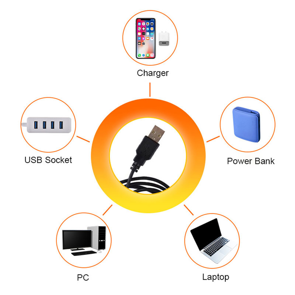 1x USB Sunset Lamp LED Rainbow - Photography Lighting Wall recension och pris