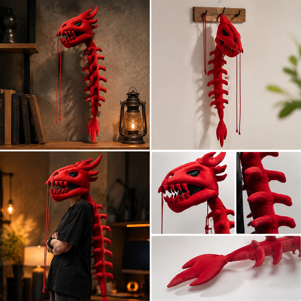 Dragon Skull Spine Plush Hood  - Photography Lighting Wall recension och pris