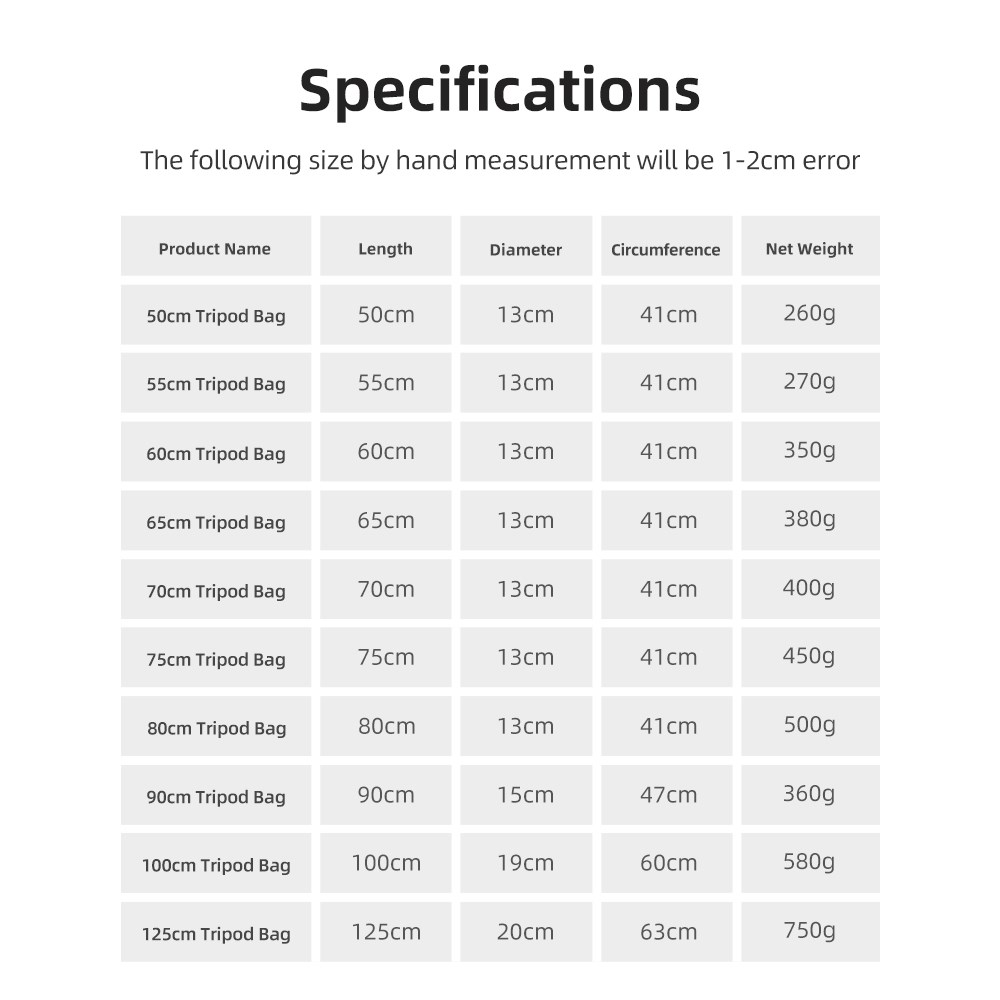 55/60/65/70/75/80/100/125cm Pa - Photography Lighting Gear recension och pris