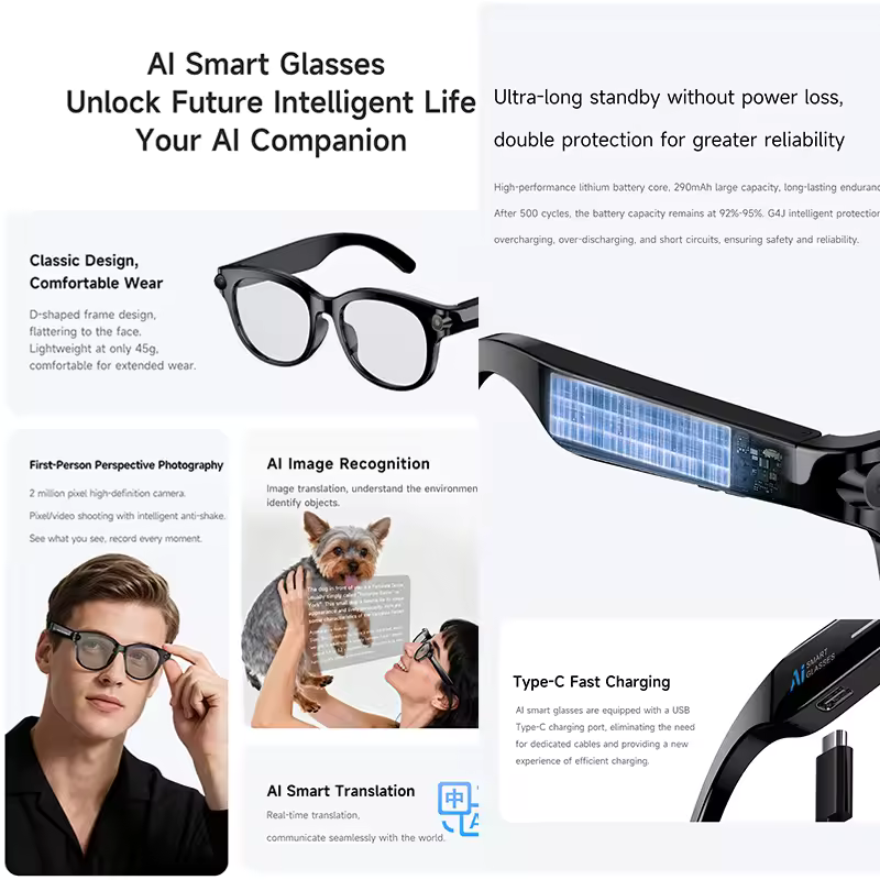 M89-S AI Smart Glasses Equippe - Photography Lighting Gear recension och pris