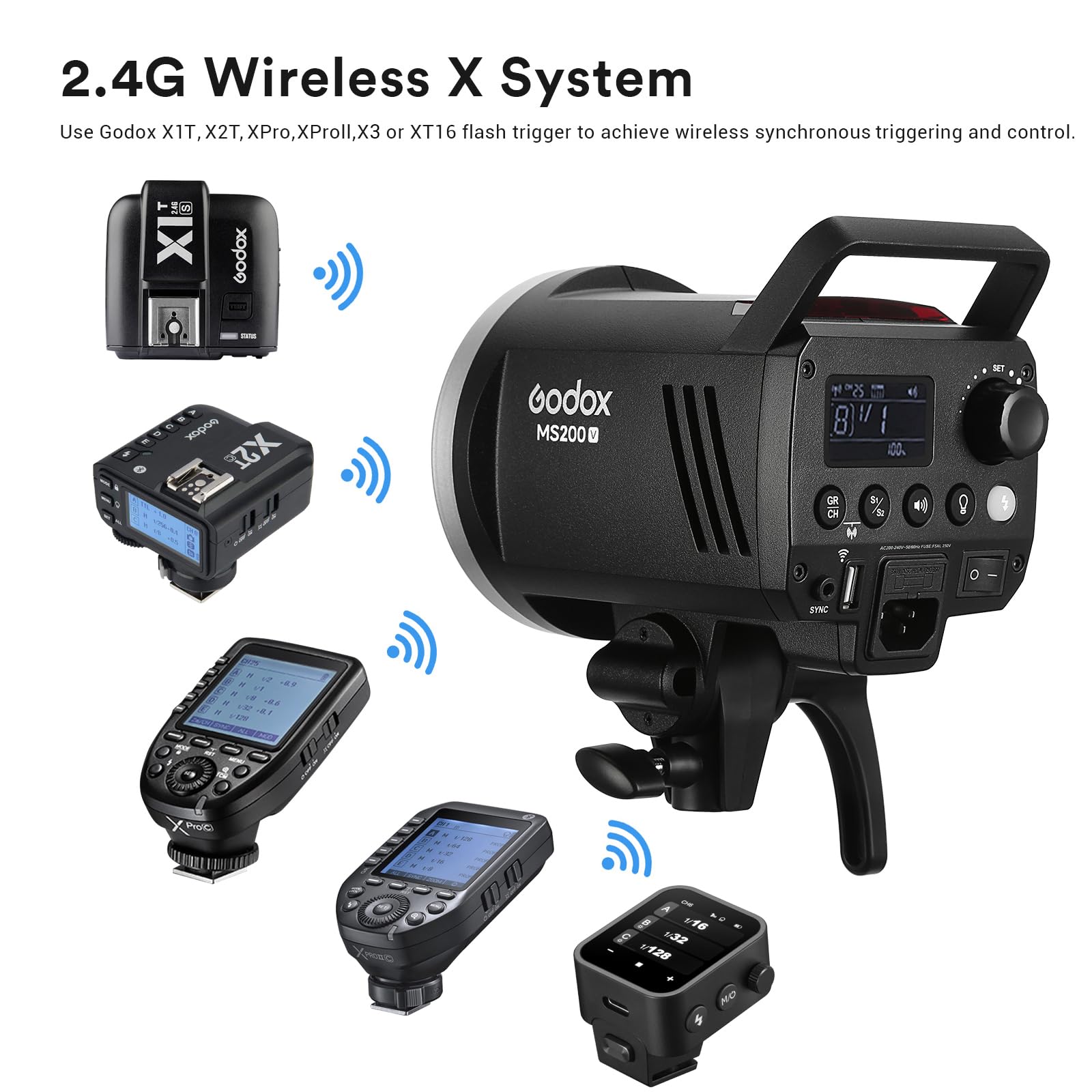 Godox MS200V Studio Strobe Fla - Portrait Photography With Lighting recension och pris